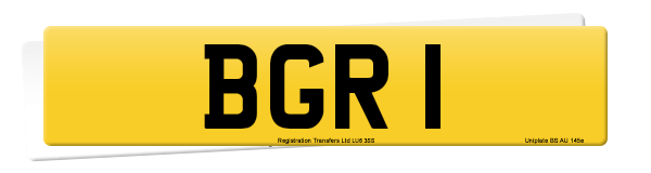 Registration number BGR 1